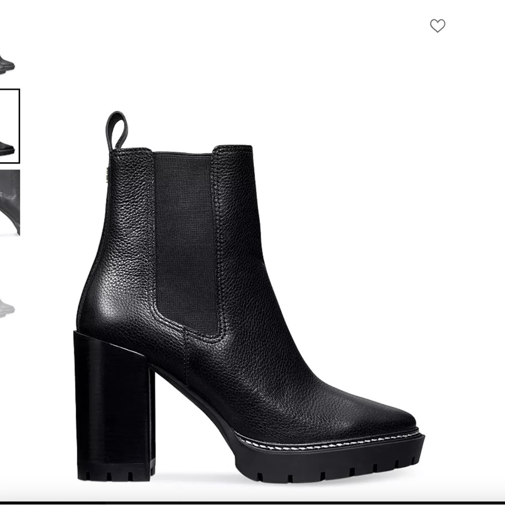 Tory Burch Carson Lug Sole Ankle Boot (like new) - Black (size 8)